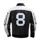 8 Ball Faux Leather Bomber Jacket – 90s Seinfeld David Puddy Retro Style Coat Men’s The Jackeeta