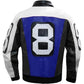 8 Ball Faux Leather Bomber Jacket – 90s Seinfeld David Puddy Retro Style Coat Men’s The Jackeeta