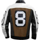 8 Ball Faux Leather Bomber Jacket – 90s Seinfeld David Puddy Retro Style Coat Men’s The Jackeeta