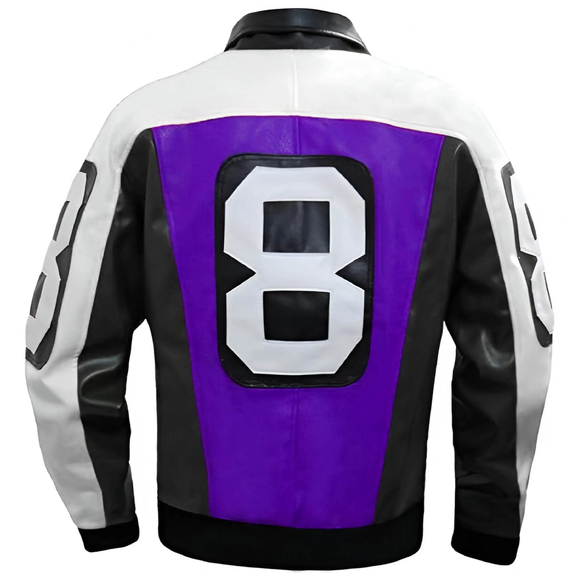 8 Ball Faux Leather Bomber Jacket – 90s Seinfeld David Puddy Retro Style Coat Men’s The Jackeeta