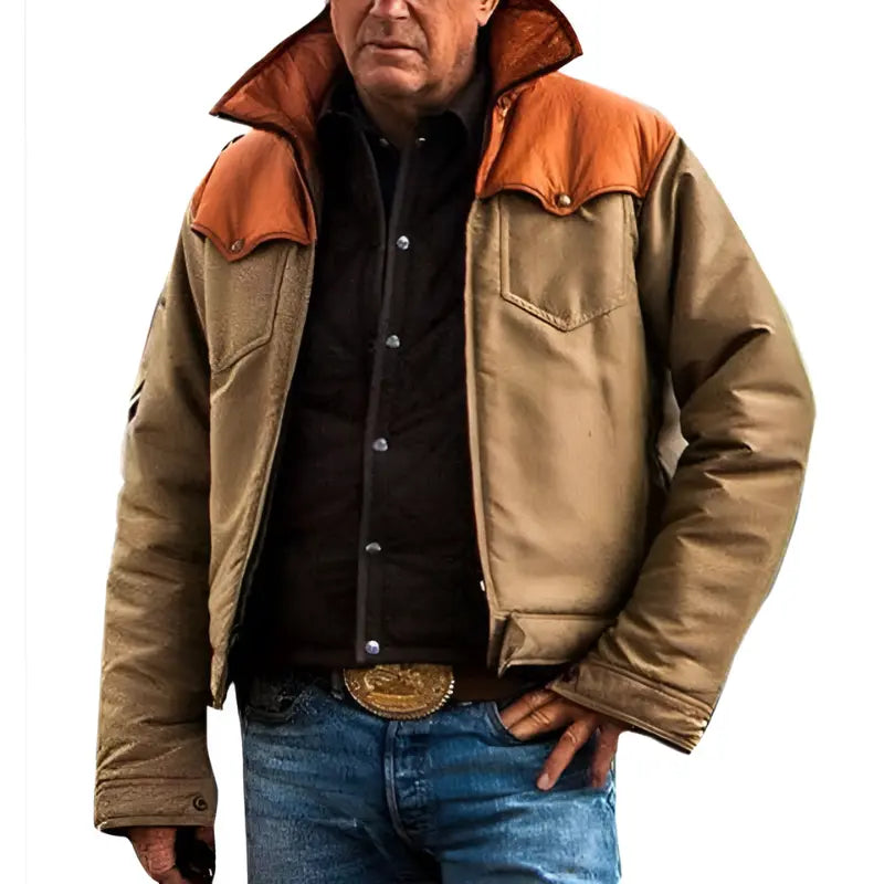 John Dutton Quilted Cotton Jacket – Kevin Costner Yellowstone Cowboy Coat The Jackeeta