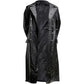 Men’s Vintage WW2 German Military Style Double-Breasted Black Leather Trench Coat The Jackeeta