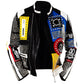Men's Studded Punk Rock Biker Leather Jacket – Spiked Multicolor Retro Style The Jackeeta