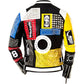 Men's Studded Punk Rock Biker Leather Jacket – Spiked Multicolor Retro Style The Jackeeta