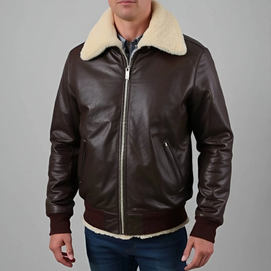 RAF B3 Shearling Aviator Bomber Jacket – Men’s Sheepskin Leather The Jackeeta
