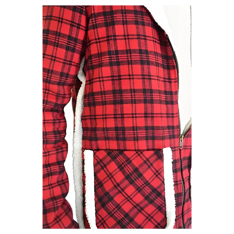 Ryan Reynolds Deadpool Red Shearling Jacket – South Beach Leather The Jackeeta