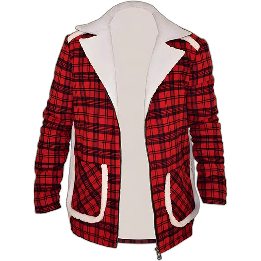 Ryan Reynolds Deadpool Red Shearling Jacket – South Beach Leather The Jackeeta