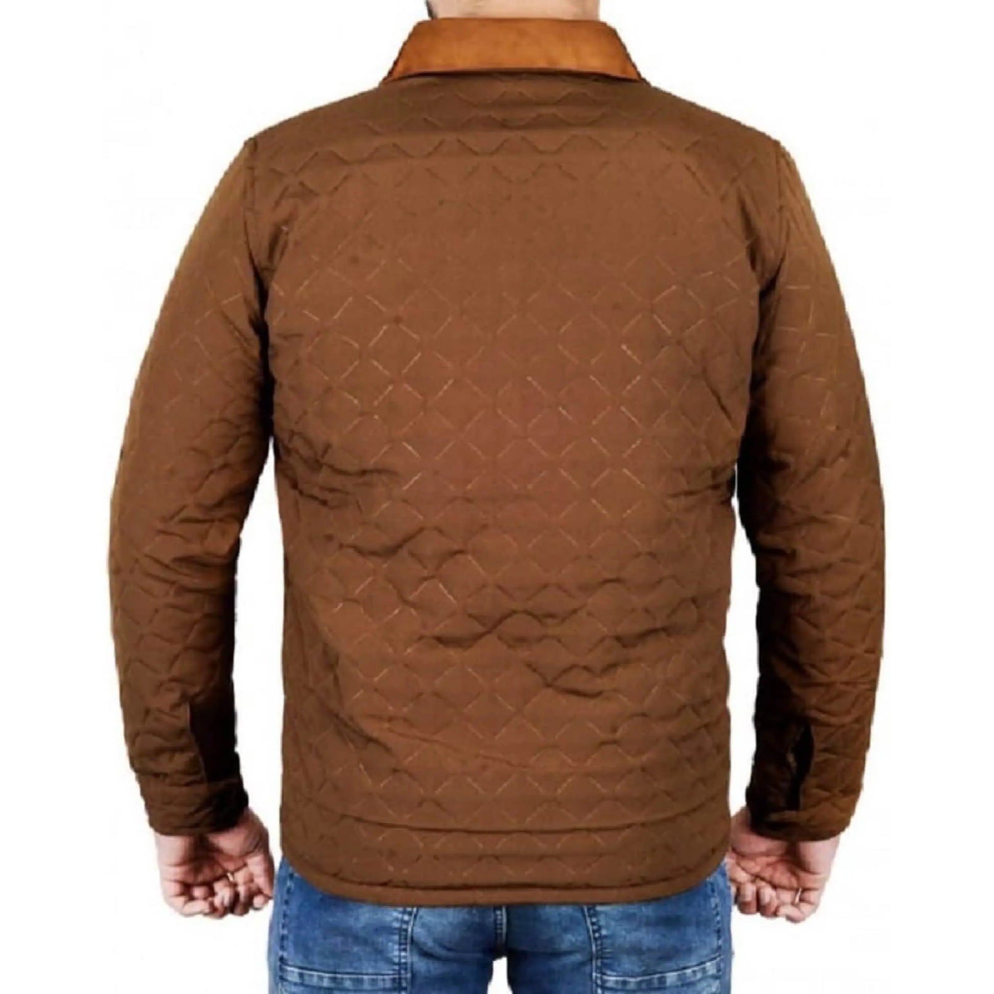 Yellowstone John Dutton Jacket – Kevin Costner Brown Quilted Cotton Jacket (Men’s) The Jackeeta