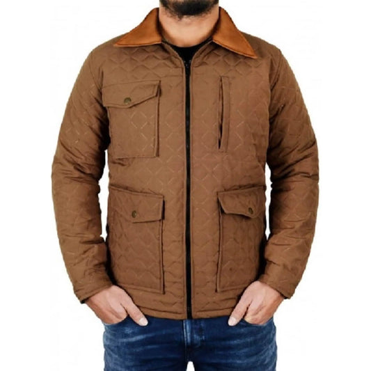 Yellowstone John Dutton Jacket – Kevin Costner Brown Quilted Cotton Jacket (Men’s) The Jackeeta