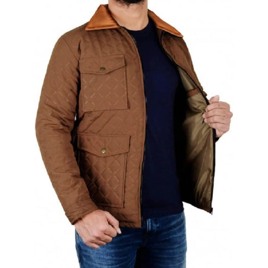 Yellowstone John Dutton Jacket – Kevin Costner Brown Quilted Cotton Jacket (Men’s) The Jackeeta